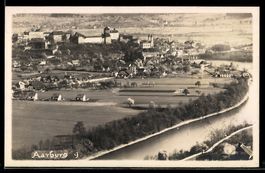 AK Aarburg, Ort mit Schloss und Fluss