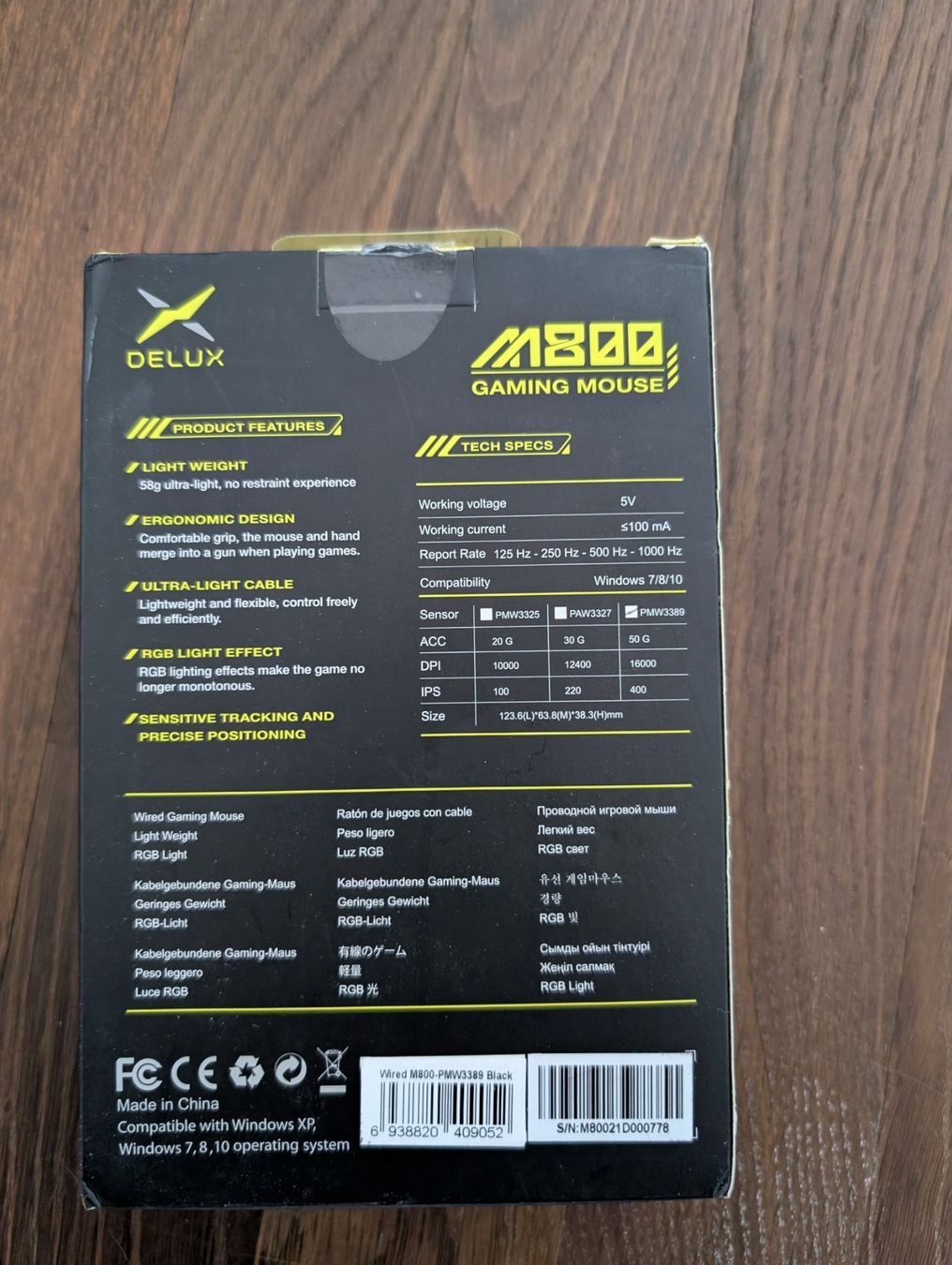 Mouse: Gaming Mouse Delux M800-PMW3389 – Nuovo e nell'imballaggio originale da Bellinzona venduto da rai_vk6f 1