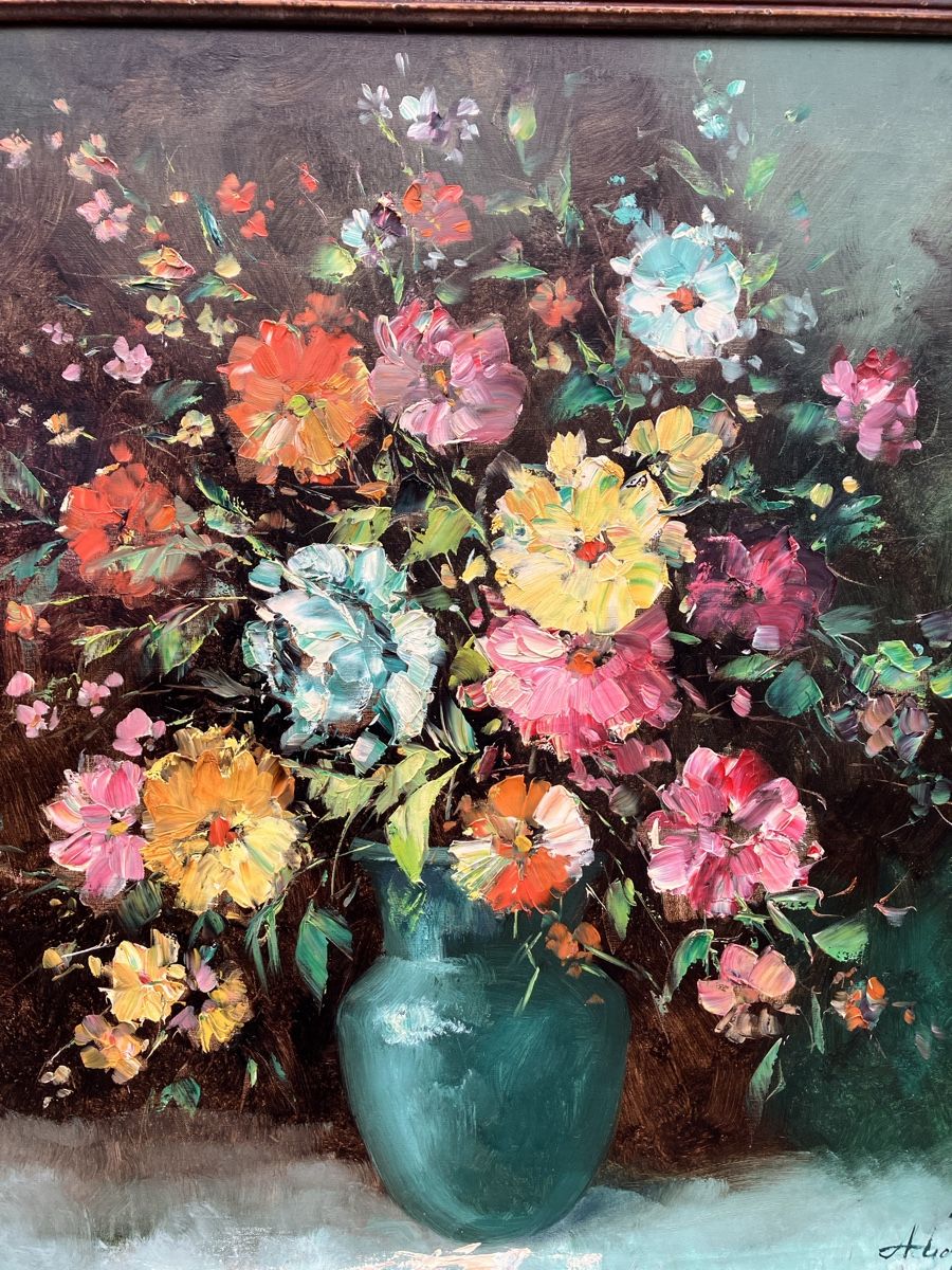 Dipinti: Sehr  schönes Blumen Gemälde 80x70cm – Usato da Zürich venduto da otomado 1