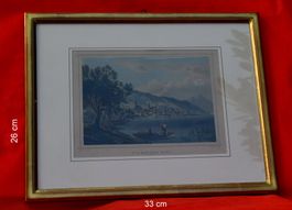 Original Stahlstich, ZUG um 1840, gerahmt, Rarität!