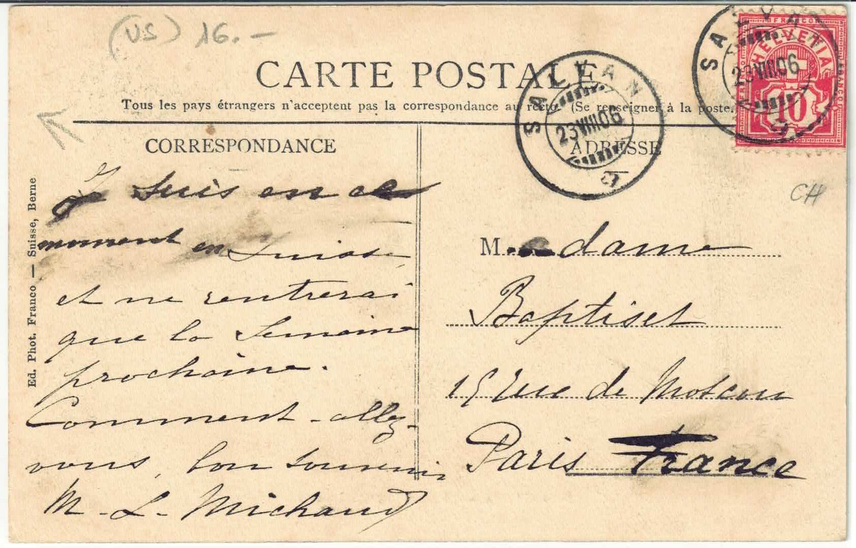Cartes postales: Fins-Hauts - Route du Chatelard – D'occasion à Ettingen par Kartenplanet 1