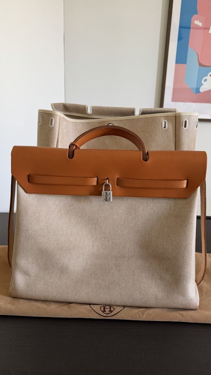 Hermès Borse da donna: Hermès Herbag Toile Canvas Leather – Usato da Zürich venduto da na_c9 3