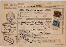 2 Fr. Wappenmuster in MiF auf Begleitadresse von LAUSANNE