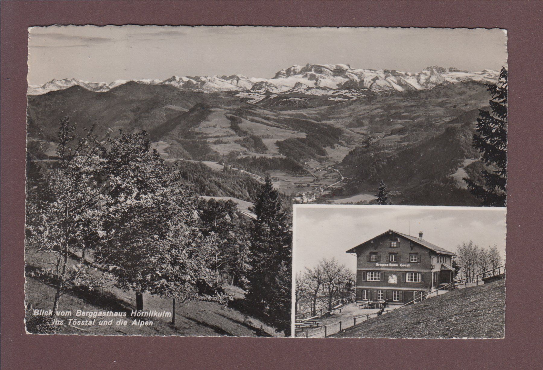 Cartoline postali: HÖRNLI-KULM - Tösstal - 1942 – Usato da Pully venduto da nicecards