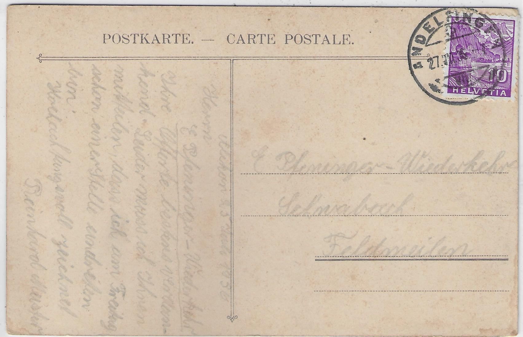 Cartoline postali: Am Wege nach Findelen - Litho – Usato da Ettingen venduto da Kartenplanet 1