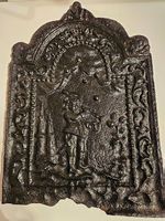 Plaque de cheminée 'le souffleur de bulles'  17ème siècle