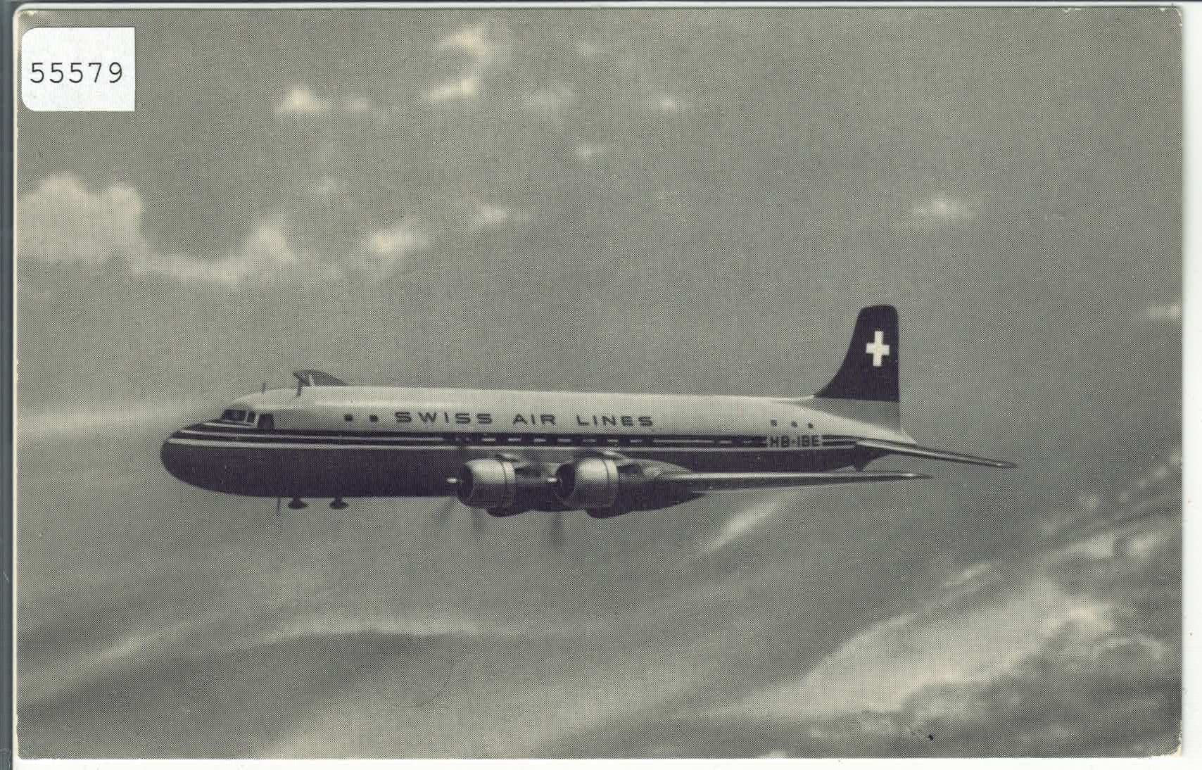 Cartoline postali: Swissair - Transatlantic DC-6 B – Usato da Ettingen venduto da Kartenplanet