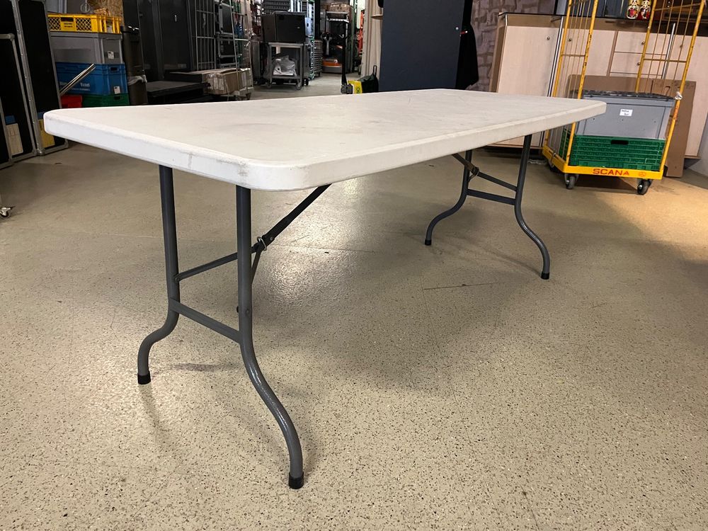 Flash Möbel Klapptisch Granit Weiß | 182,9 Cm Lang, 76,2 Cm Breit | Kunststoff | Bis 330 Lbs Belastbar