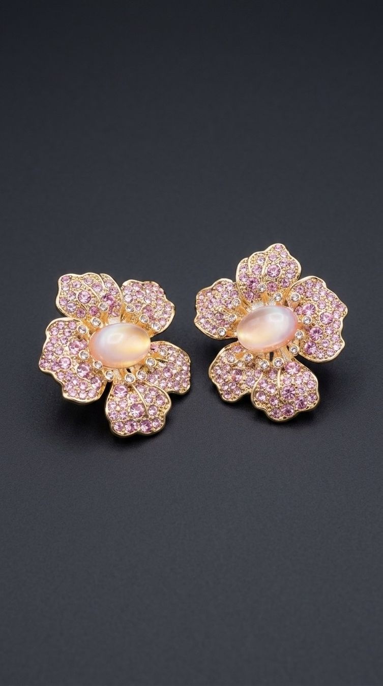 Orecchini pendenti & Orecchini a lobo: Boucles d’oreilles Fleur de Rosée – Nuovo e nell'imballaggio originale da St-Maurice venduto da Sandrinette123 1