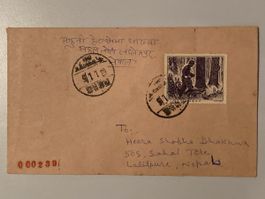 China 1958/63 Cover 8f Lumbering/Afforestation
