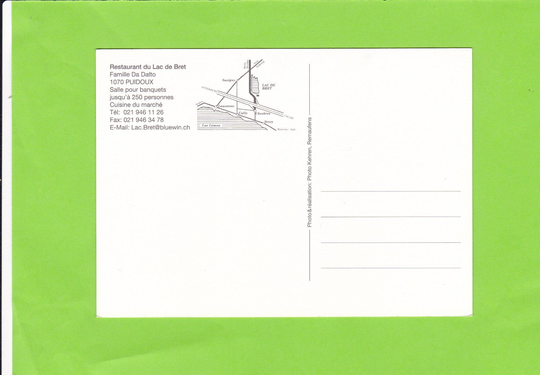 Cartes postales: Restaurant du Lac de Bret – D'occasion à St. Peterzell par neckertal 1