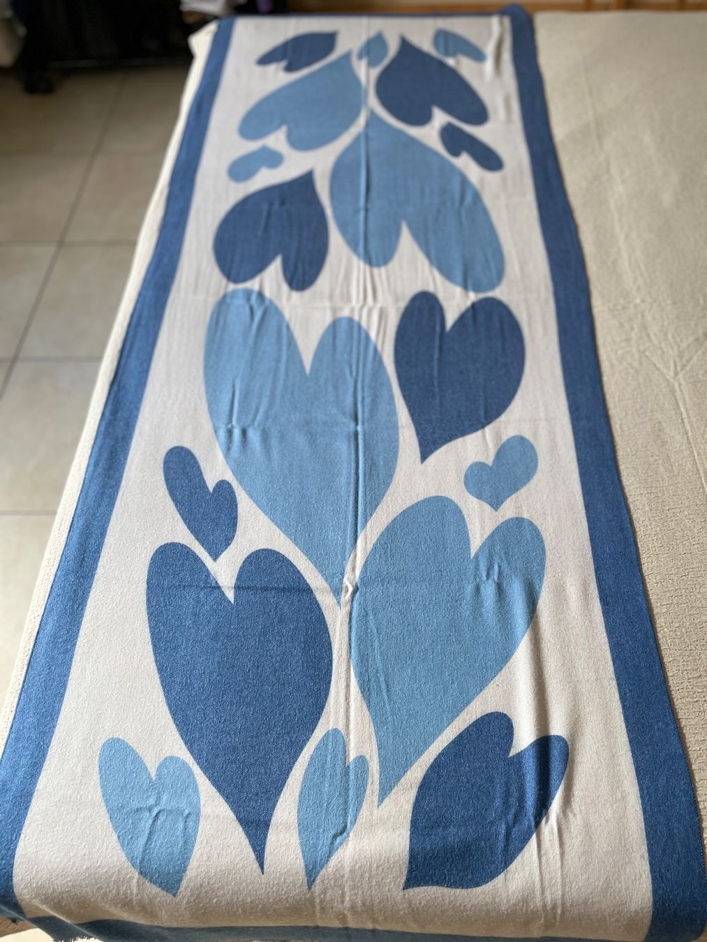 Foulard & Sciarpe: Wunderschöner Schal mit Herzen - blau/weiss – Nuovo (secondo la descrizione) da Birsfelden venduto da Nic21 1