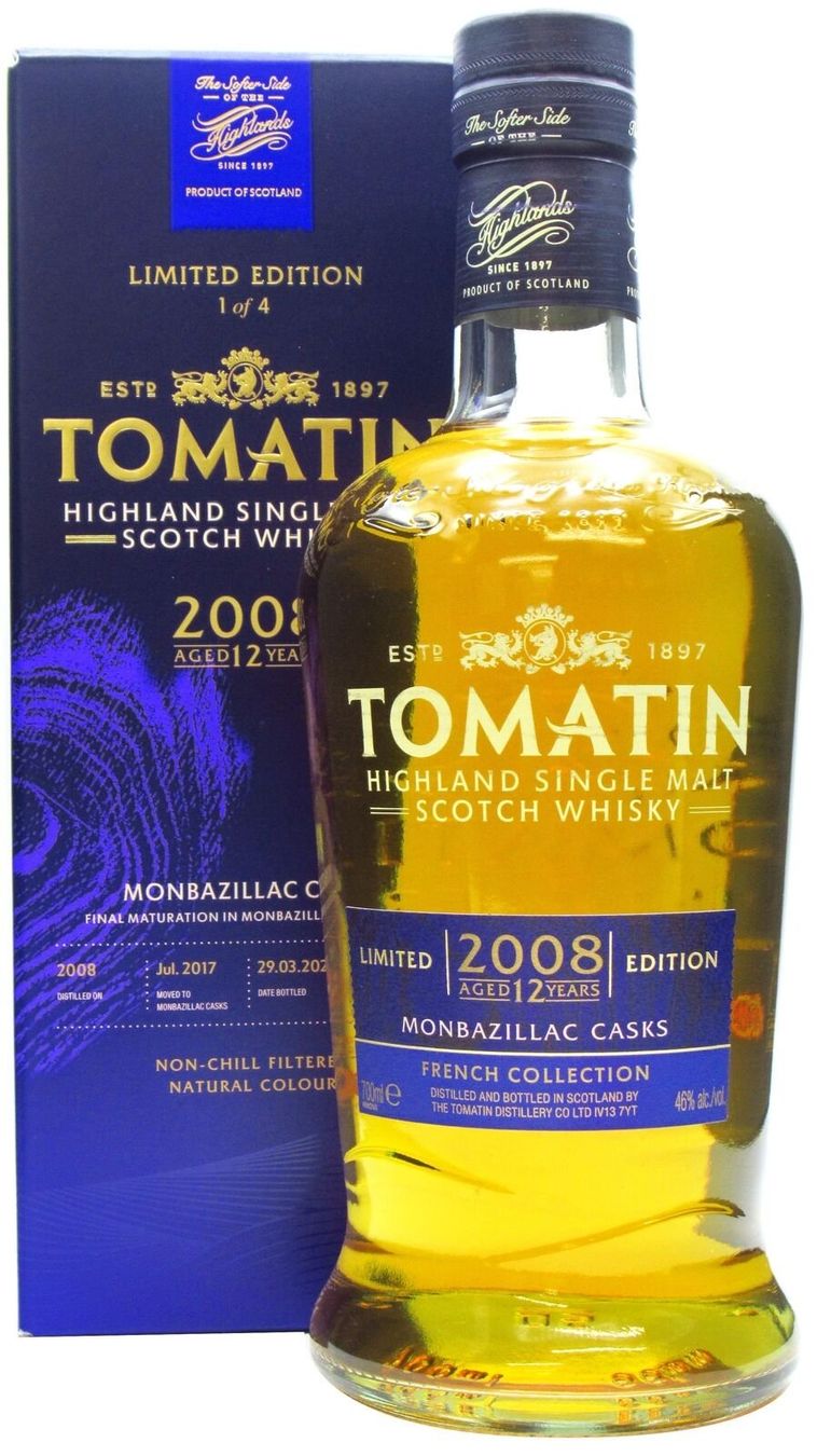 Tomatin Spirituosen: Tomatin 12 ans Monbazillac casks 2008 – Neu und originalverpackt aus Le Locle von drinkshop