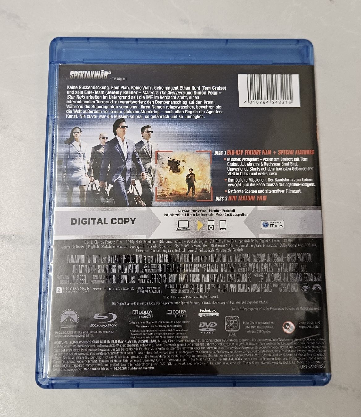 Tous les DVDs: Mission Impossible 4 - Phantom Protokoll, Blu-ray, Top! – D'occasion à Regensdorf par 8Collect 2