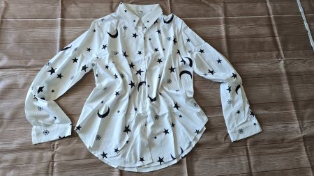 Stylische Bluse mit Sternen & Monden ✨🌙 5️⃣