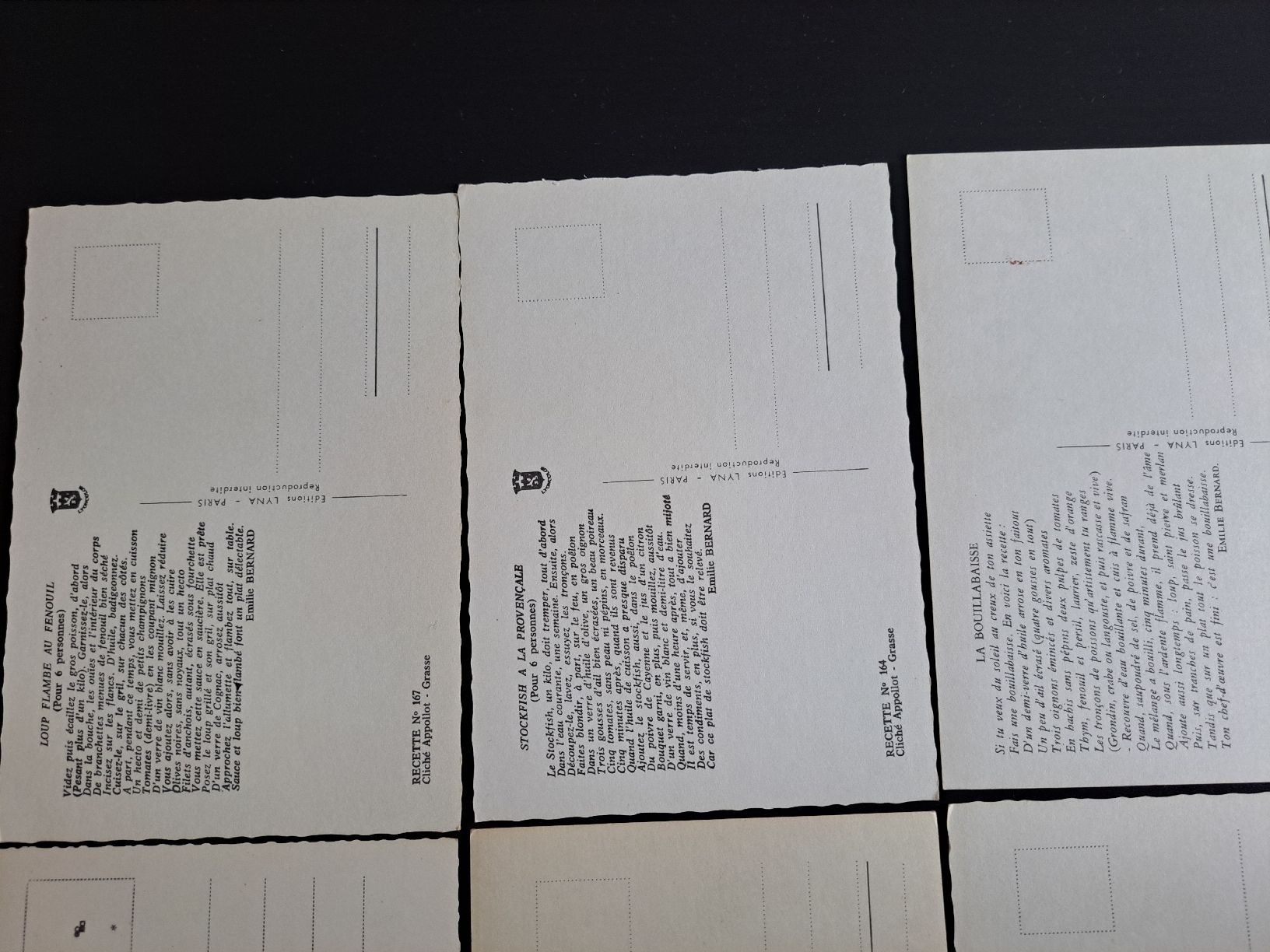 Cartoline postali: 6 Postkarten mit Rezepten 70er Frankreich – Nuovo (secondo la descrizione) da Riehen venduto da Appia48 5