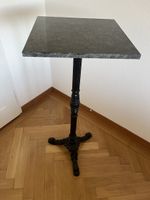 Schicker Bistrotisch mit Steinplatte, schwarz, Vintage 🖤