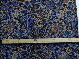 Ital. Viskose Double Jacquard Jersey 1.5x1.50m Paisley blau