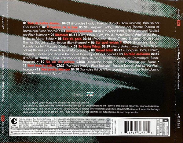 CDs: CD FRANCOISE HARDY - CHANSONS – Gebraucht aus PORRENTRTUY von RABAIS_SPORT 1