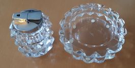 Raucherset , Rosenthal, Kristallglas