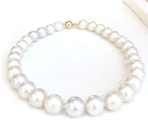 Perlen (unechte): Südsee-Perlkette, ca 12-14mm, 4.350 CHF – Neu und originalverpackt aus Zürich von juwelier-damken