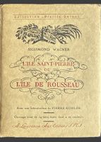 L'Île Saint-Pierre ou L'Île de Rousseau, édition rare!