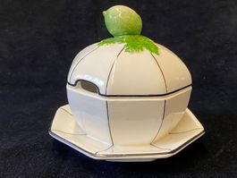 Art Déco Seltene Max Roesler Darmstadt Porzellan Zuckerdose