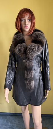 Tolle Leder Jacke Gr. 38/40