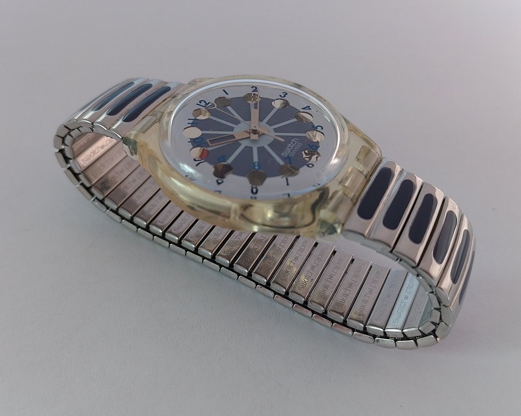 Swatch Uhren: Swatch Gent Flex "Blue Segment" GK148 (1991) – Gebraucht aus Basel von Givens_Watches 1