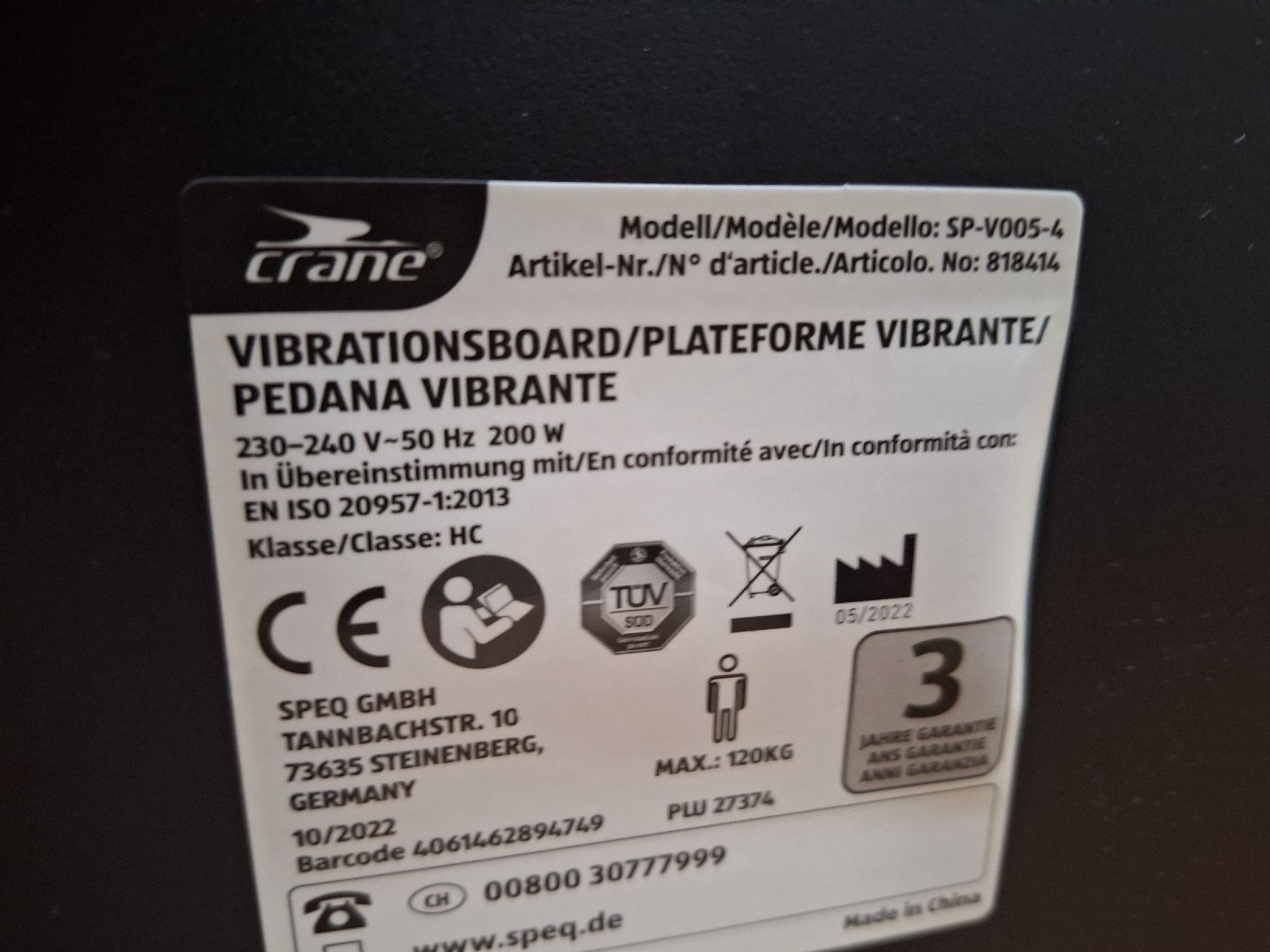 Aldi Hometrainer: Crane Vibrationsplatte SP-V005-4 – Usato da Allschwil venduto da Novi1 4