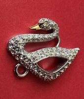 Swarovski  Cygne avec strass scintillants élégant  pendentif