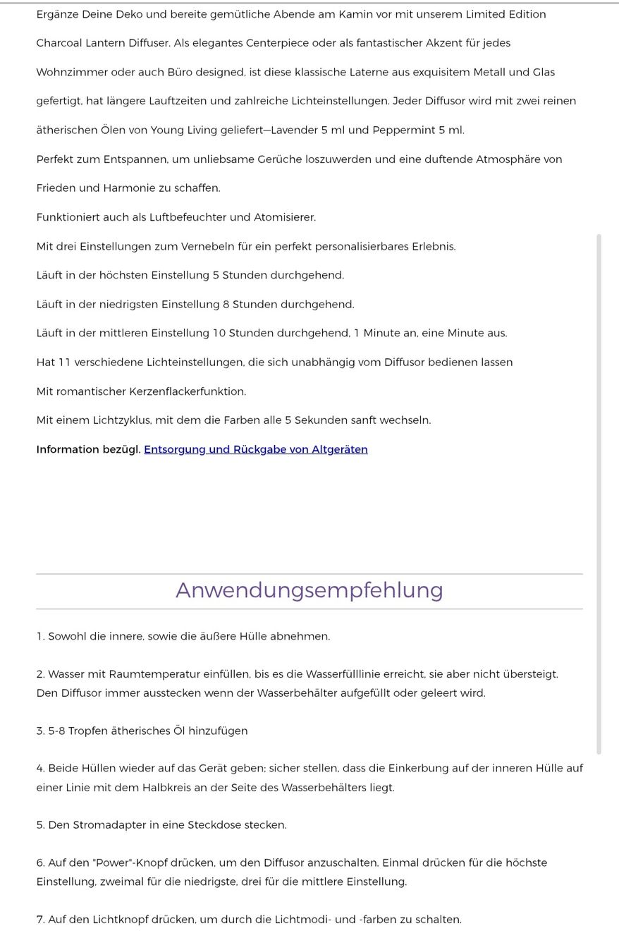 Diffusori di oli essenziali: Wie NEU - Gemütliche Deko: YL Laternen Diffusor – Nuovo (secondo la descrizione) da Zweidlen venduto da stvc928 4