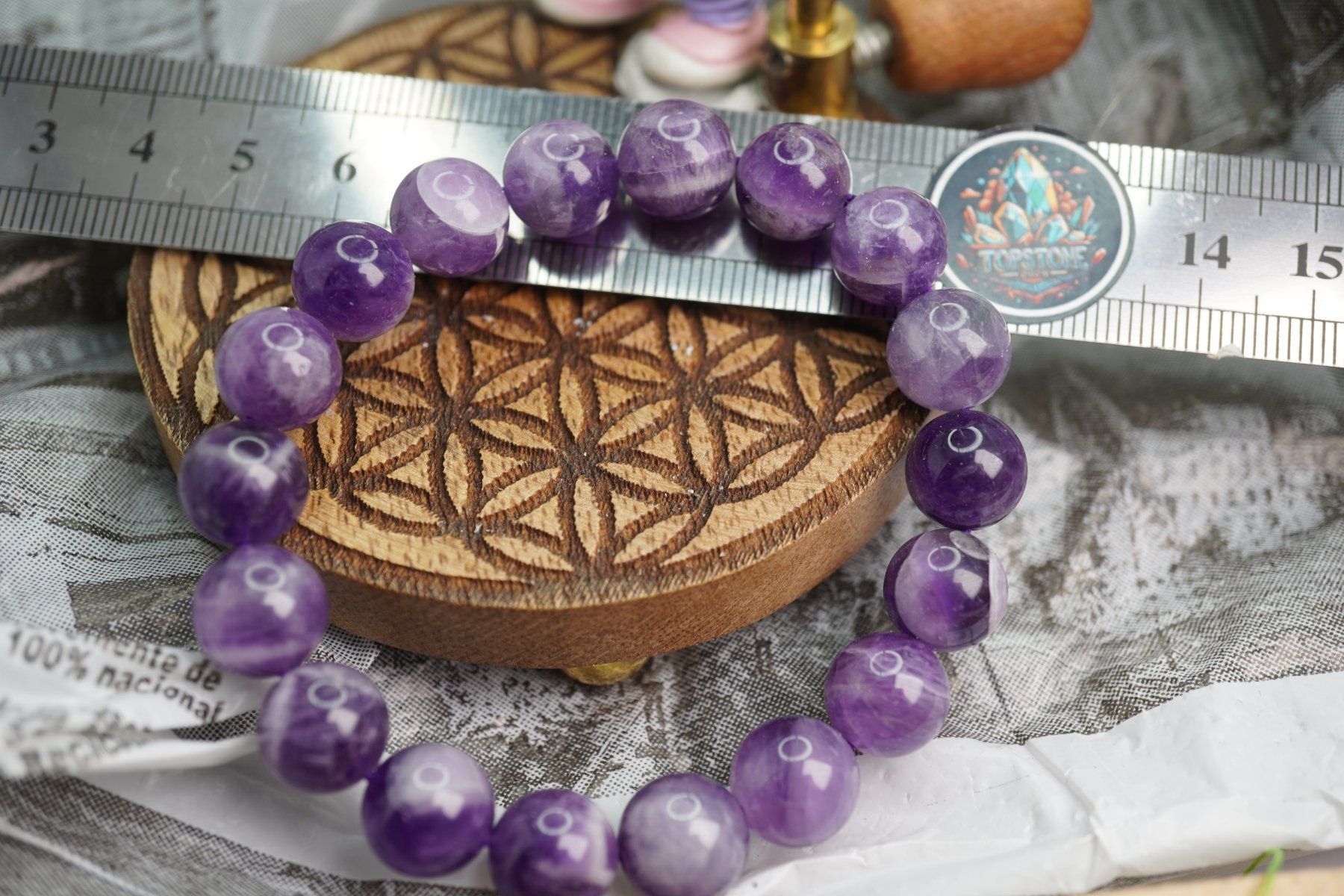 Bracciali & Braccialetti: Amethyst 10mm  Kugel Armband Gemischt    ab  1.-   Auktion – Nuovo e nell'imballaggio originale da Eschenbach SG venduto da topstone