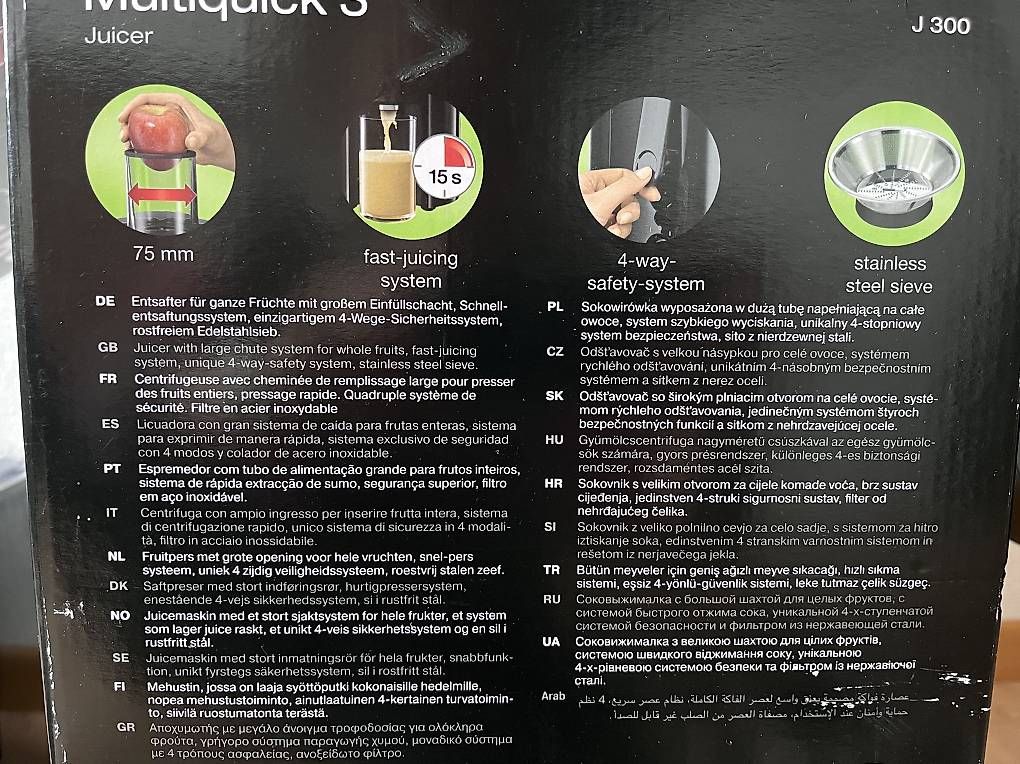 Elettrodomestici da cucina: Braun Multiquick 3 Juicer  – Usato da Muri AG venduto da gie_89f5 1