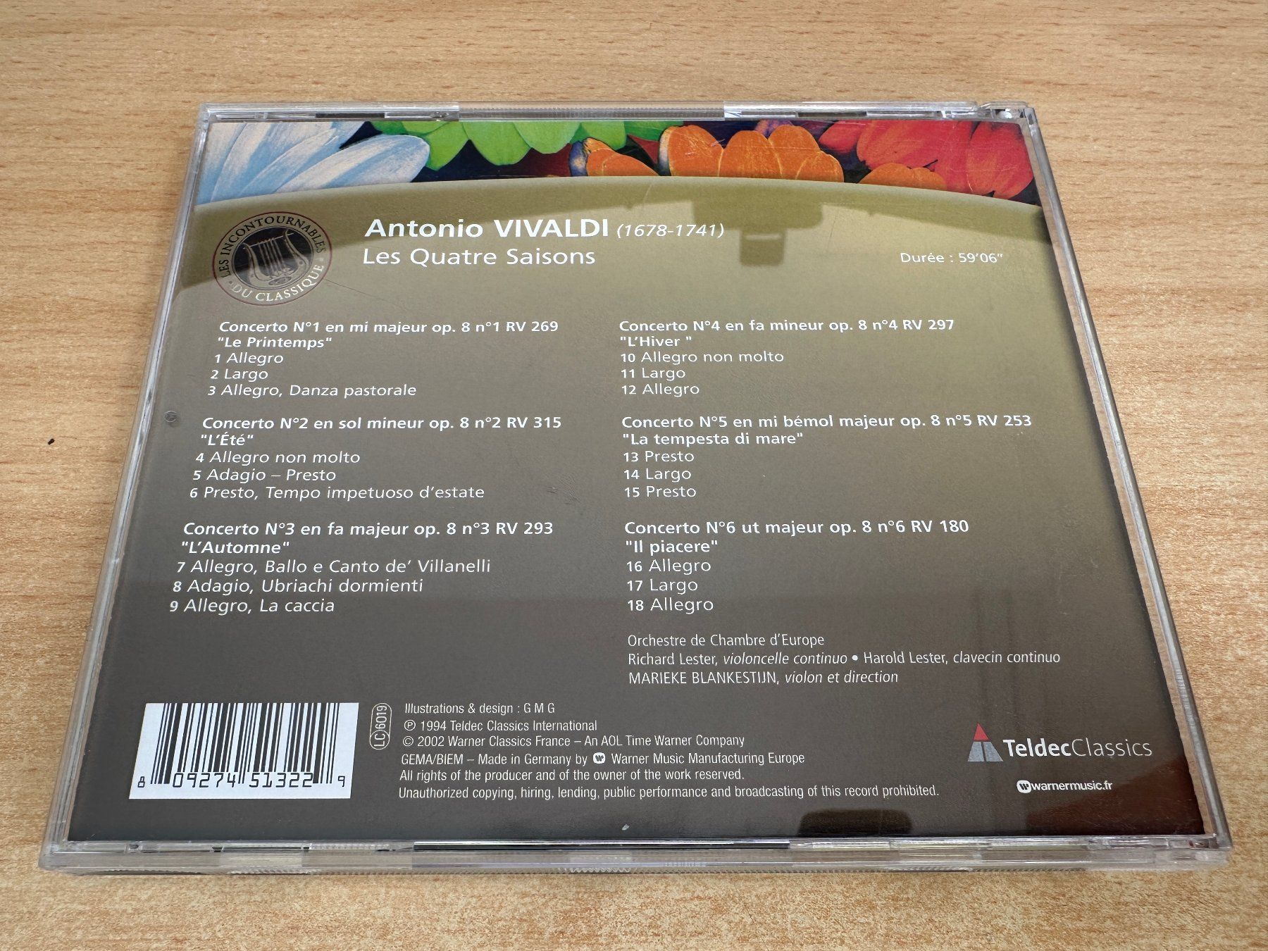 CD: A4 Vivaldi - Les Quatre Saisons – Usato da Rikon im Tösstal venduto da Alpenmutz 1