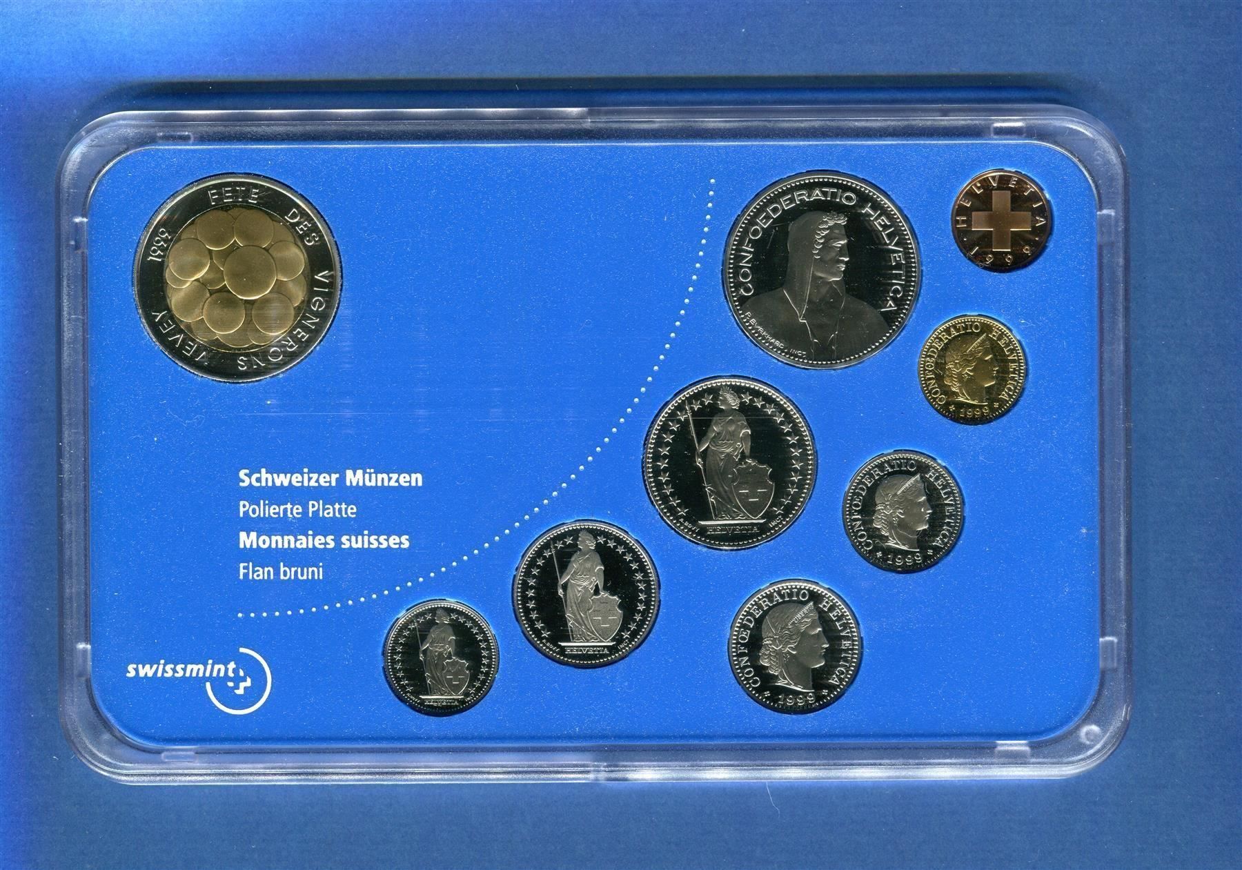 Tutti le monete: (1051) Münzsatz 1999 PP im Schutzkarton – Usato da Rüthi (Rheintal) venduto da erdnuessli1 1