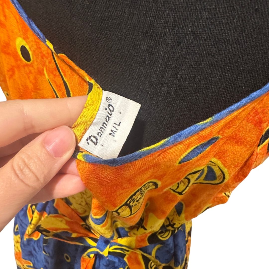 Vestiti: 90s Midi Summer Dress Fish Pattern M/L – Usato da Zofingen venduto da JumpInVintage 4
