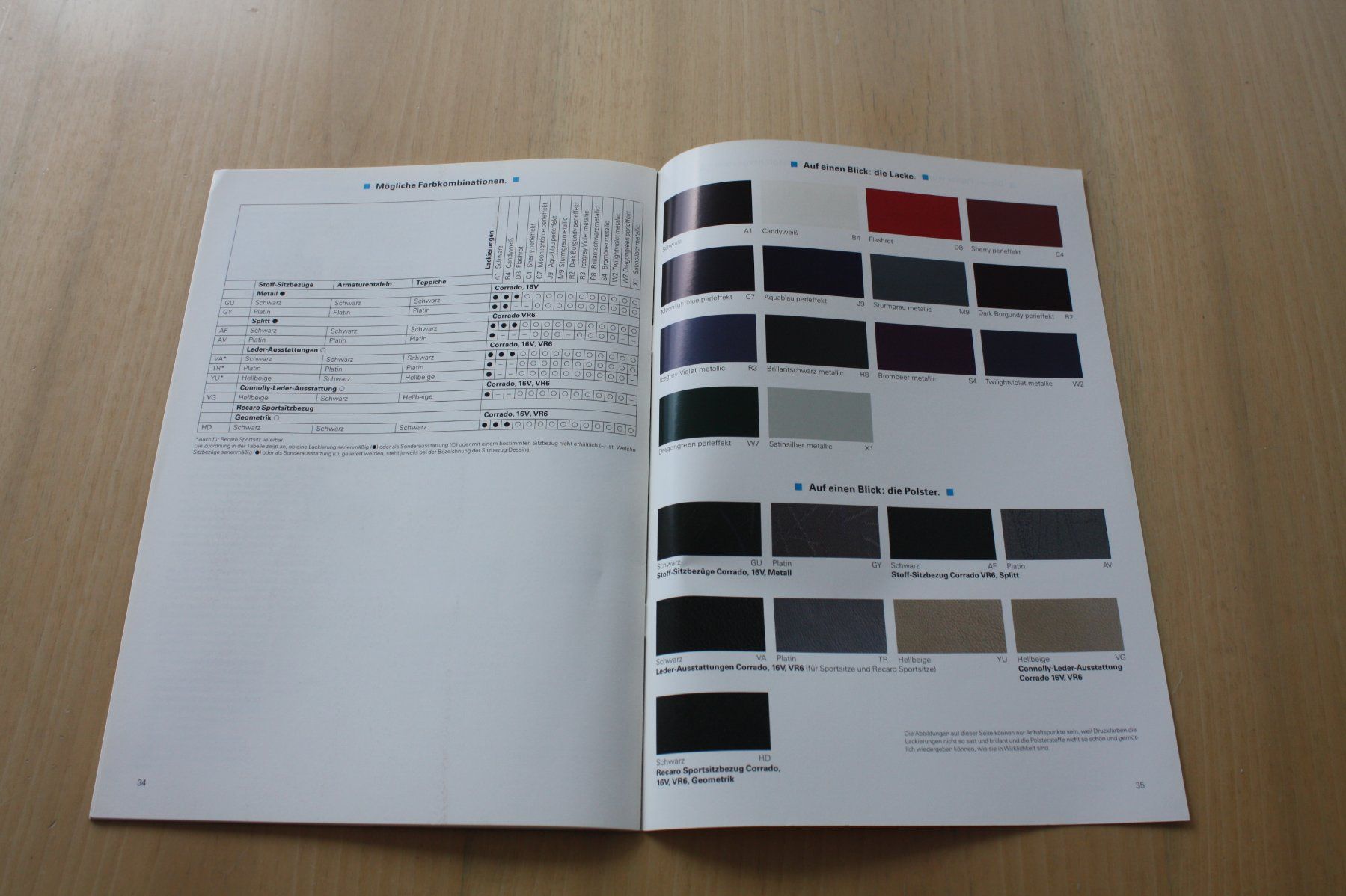 VW Documenti: VW Corrado - Original Prospekt - 8/1993 – Usato da Wikon venduto da erwin400 9
