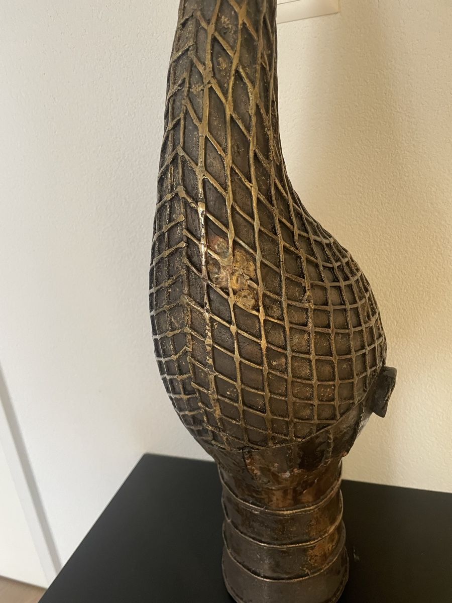 Statuette: Afrikanische Bronze der Benin 58 cm – Usato da Lausen venduto da artehome 7