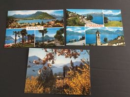 3 Postkarten Lugano, S.Nazzaro, Ronco