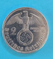 2 ReichsMark 1938 E Silber "Nazi-Deutschland" TopErhaltung
