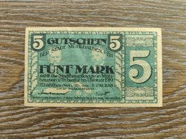 Deutschland Notgeld 5 Mark - Mühlhausen !!!!!!