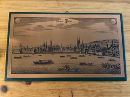 Wandbild Tigurum Zürich Kupferoptik gebraucht