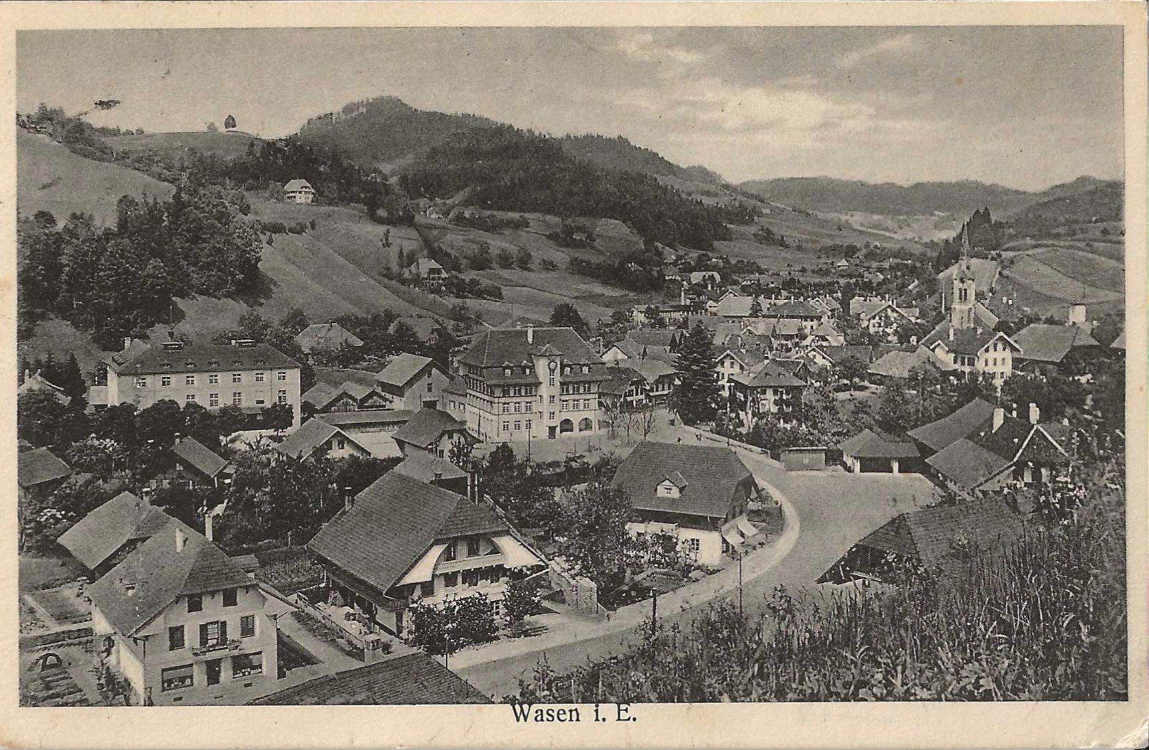 Cartoline postali: Karte Wasen im Emmental 1923 – Usato da Zürich venduto da Philacat11