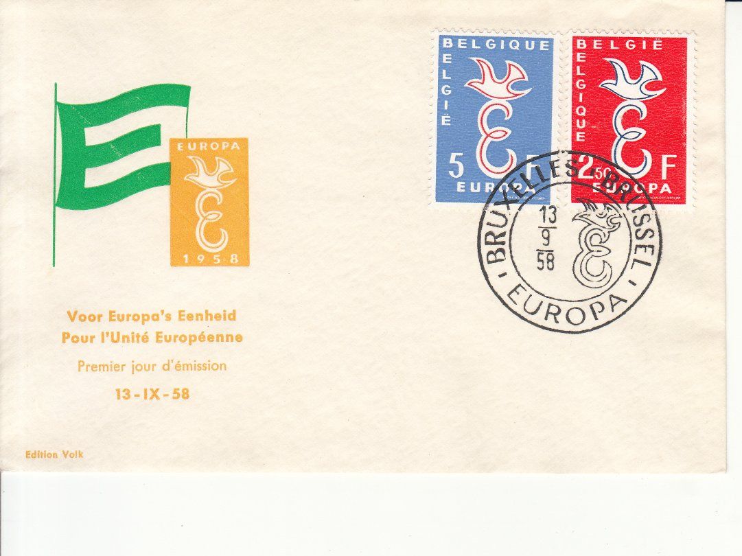 Tutti i francobolli: Europa-Marke 1958, 6 FDC – Usato da Bürglen TG venduto da StampGraf 4