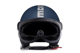MoMo design Fgtr Evo Motorrad Mat Blau Grau Helm Jet Neu