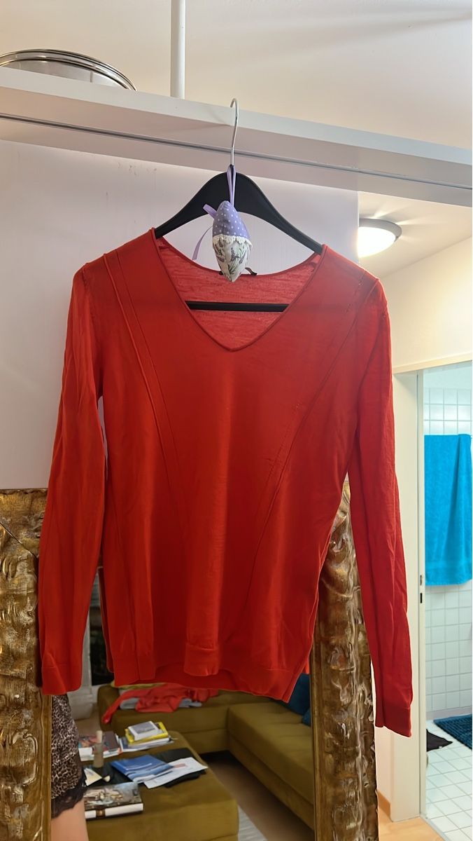 Pullover & Sweatshirts: Camaieu Merino Longsleeve Fine Pullover in OrangeRot  – Neu (gemäss Beschreibung) aus Zürich von gri_bdj5