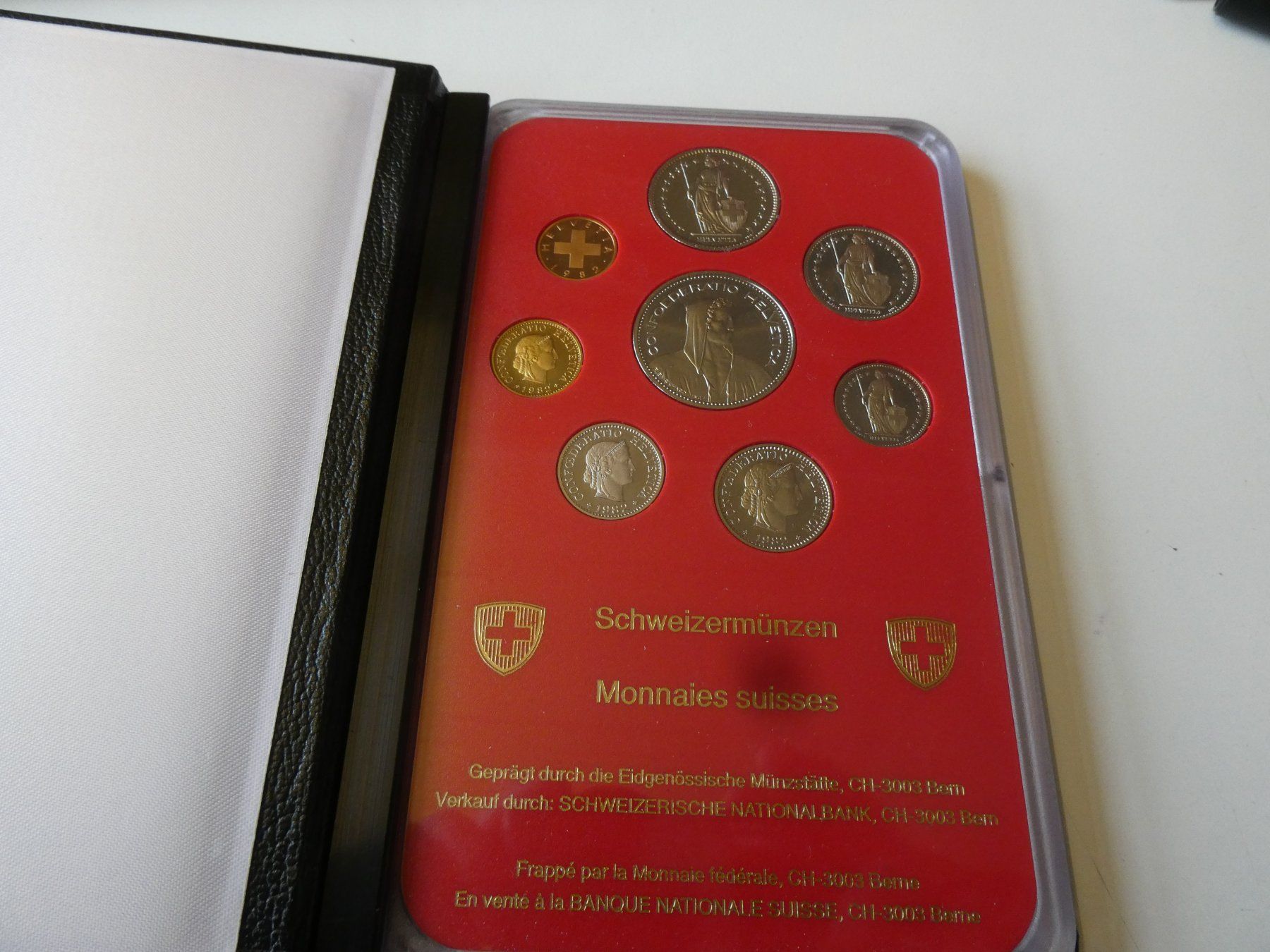 Toutes les monnaies: Schweiz 1982, Münzsatz Polierte Platte – Neuf (Voir description) à Hinterforst par Rohusri 1