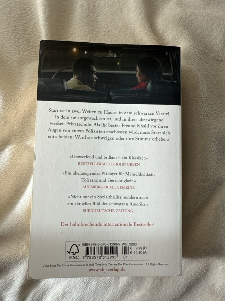 Libri: THE HATE U GIVE – Usato da Wangen SZ venduto da jannes1 1