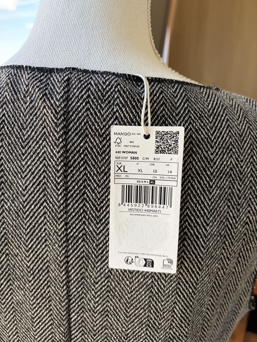 Mango Vestiti: Mango grey dress – Nuovo e nell'imballaggio originale da Nyon venduto da Deb_D39 3